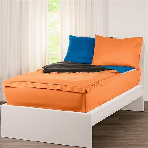 orange twin bed sheets